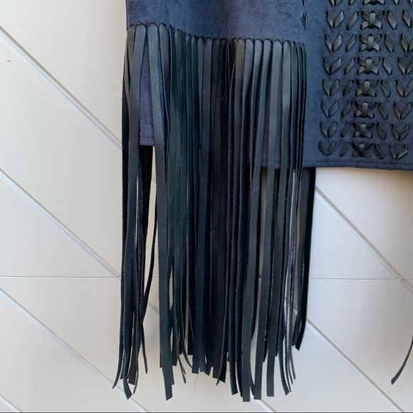 Mango Suede & Leather Fringe Tank - Picture 3 of 5